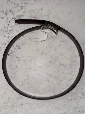 Men’s Swiss Gear Black Leather Belt with Silver Buckle